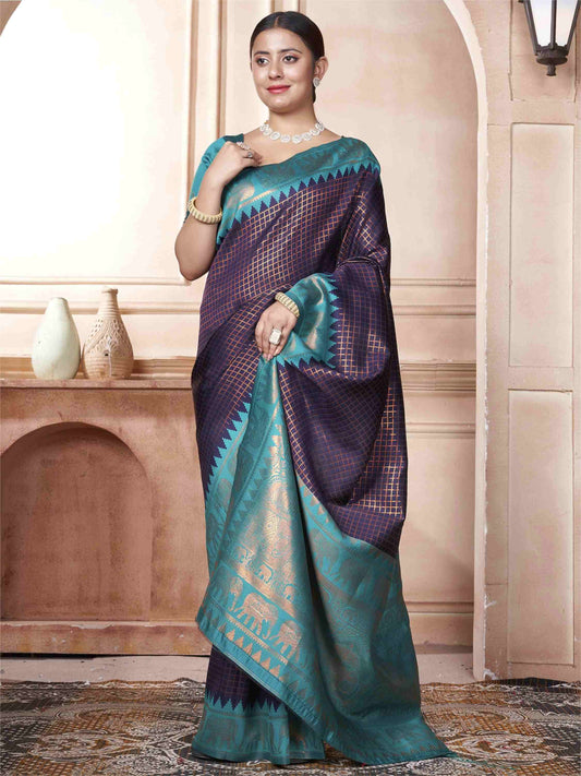 Blue Kanjivaram Silk Saree
