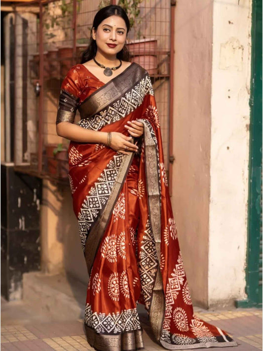 Coffee Dola Silk Cotton Saree