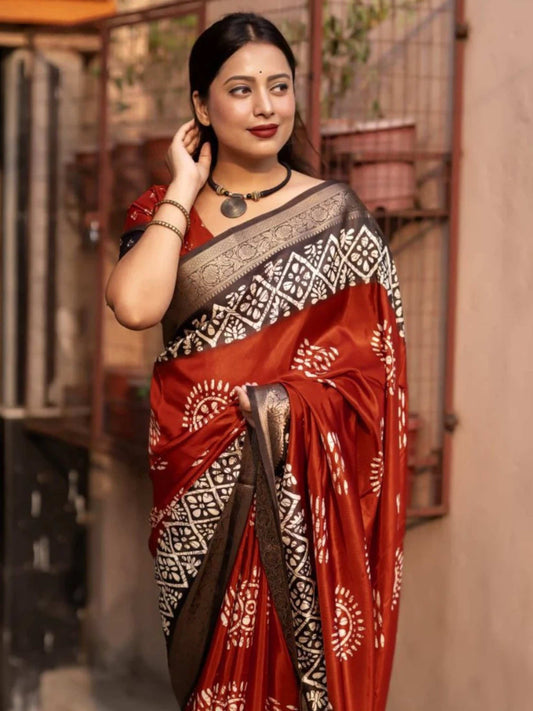 Coffee Dola Silk Cotton Saree