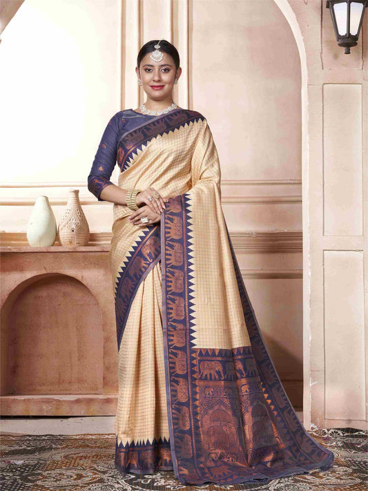 Cream_Kanjivaram_Silk_Saree