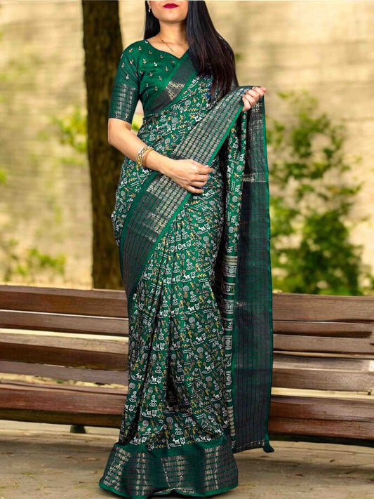 Dola Silk Saree Green