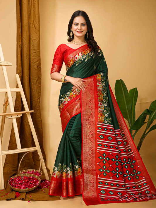 Dola Silk Saree Green