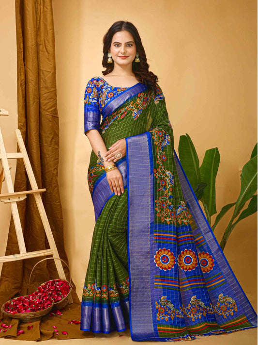 Dola Silk Saree Green