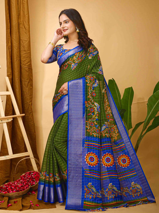 Dola Silk Saree Green