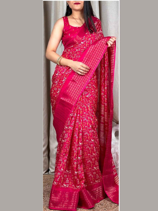 Dola Silk Saree Pink