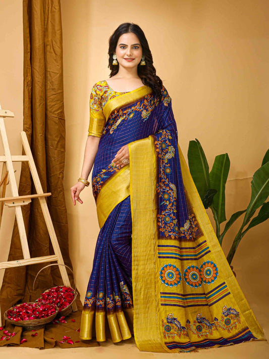 Dola Silk Saree Royal Blue