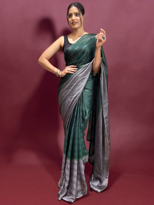 Green Ready-to-Wear Saree
