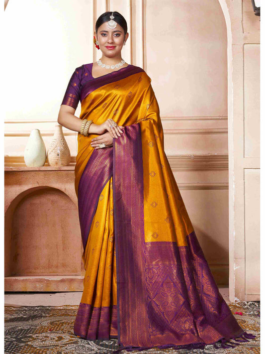 Kanjivaram Saree Mustard