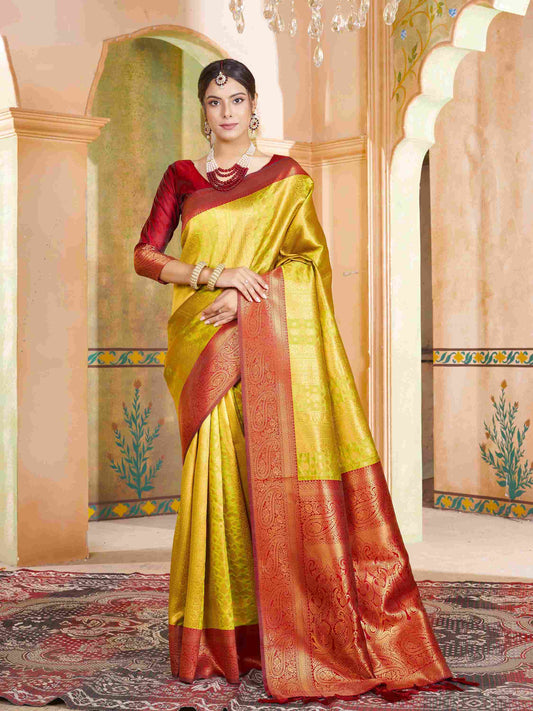 Light Green Kanjivaram Silk Saree