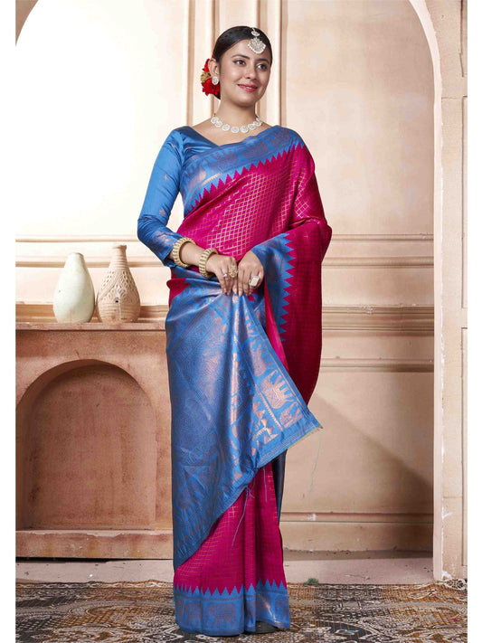 Pink Kanjivaram Silk Saree