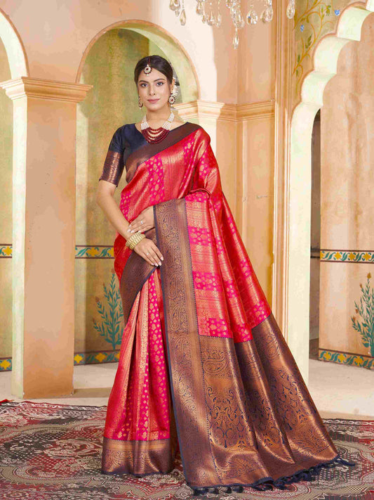 Pink Kanjivaram Silk Saree