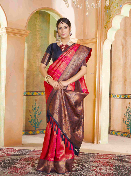 Pink Kanjivaram Silk Saree