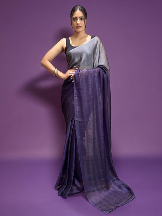 Purple Ready-to-Wear Saree