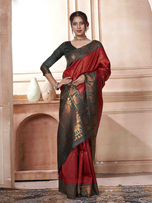 Red Kanjivaram Silk Saree