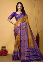 Bandhini Saree Mustard