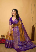 Bandhini Saree Mustard