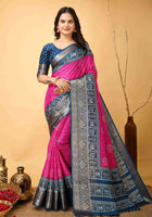 Bandhini Saree Pink