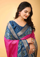 Bandhini Saree Pink