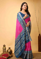 Bandhini Saree Pink