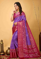Bandhini Saree Purple