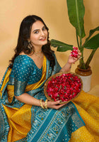 Bandhini Saree Yellow