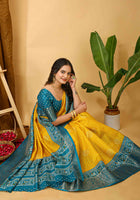 Bandhini Saree Yellow