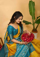 Bandhini Saree Yellow
