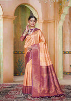 Beige Kanjivaram Silk Saree