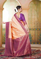 Beige Kanjivaram Silk Saree
