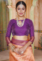 Beige Kanjivaram Silk Saree