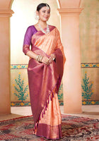 Beige Kanjivaram Silk Saree