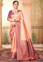 Beige Kanjivaram Silk Saree