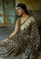 Black Chanderi Saree