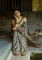 Black Chanderi Saree