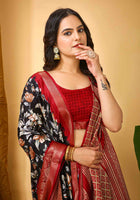Black Dola Silk Cotton Saree