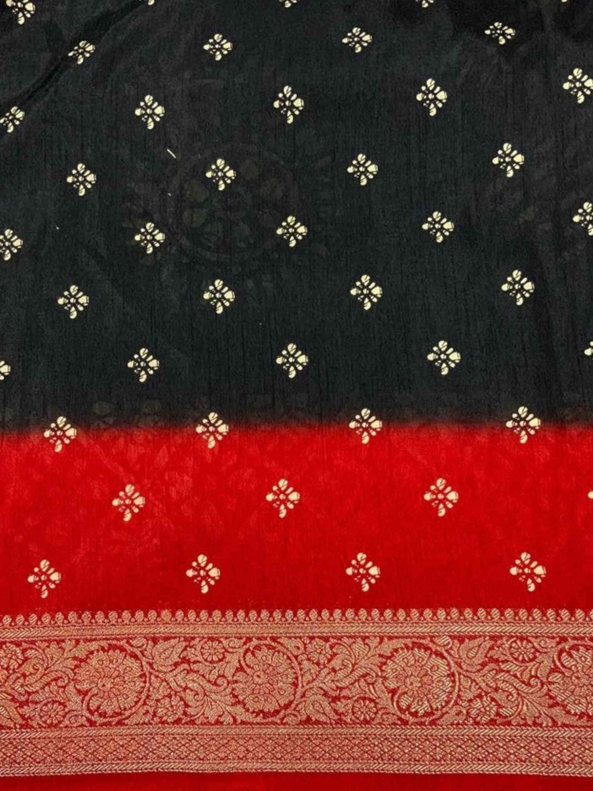 Black Dola Silk Cotton Saree