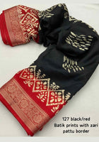 Black Dola Silk Cotton Saree