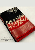 Black Dola Silk Cotton Saree