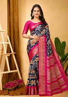 Blue Dola Silk Cotton Saree