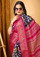 Blue Dola Silk Cotton Saree