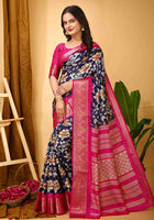Blue Dola Silk Cotton Saree