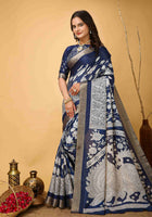 Blue Handloom Cotton Saree