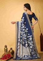 Blue Handloom Cotton Saree