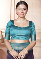 Blue Kanjivaram Silk Saree