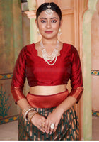 Bottle Green Kanjivaram Silk Saree