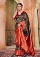 Bottle Green Kanjivaram Silk Saree