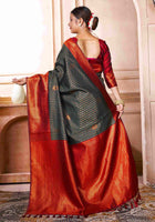 Bottle Green Kanjivaram Silk Saree