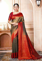 Brown Kanchipuram Silk Saree