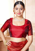 Brown Kanchipuram Silk Saree