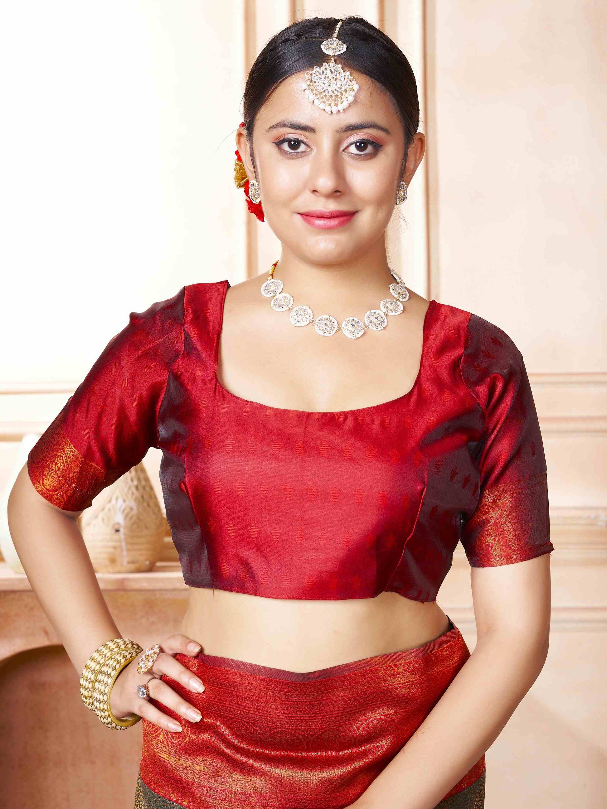 Brown Kanchipuram Silk Saree
